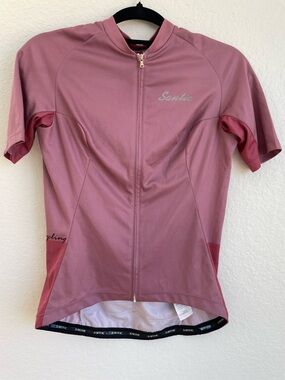 SANTIC • Women's Rose Pink Cycling Jersey • XS